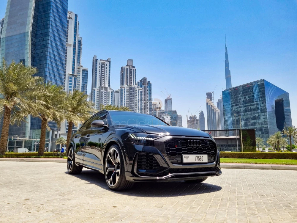 Black Audi RS Q8  2022 for rent in Dubai 1