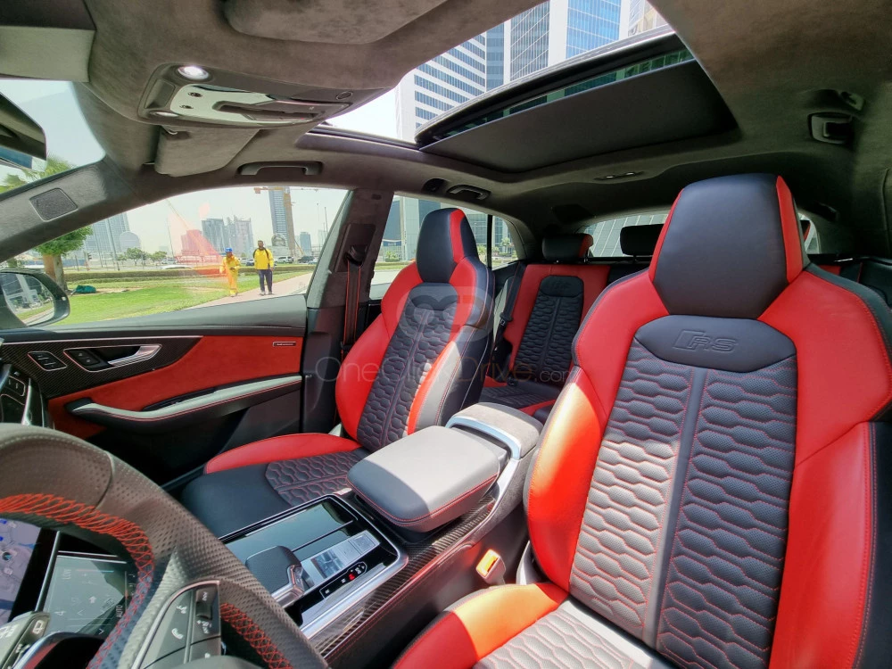 Black Audi RS Q8  2022 for rent in Dubai 4