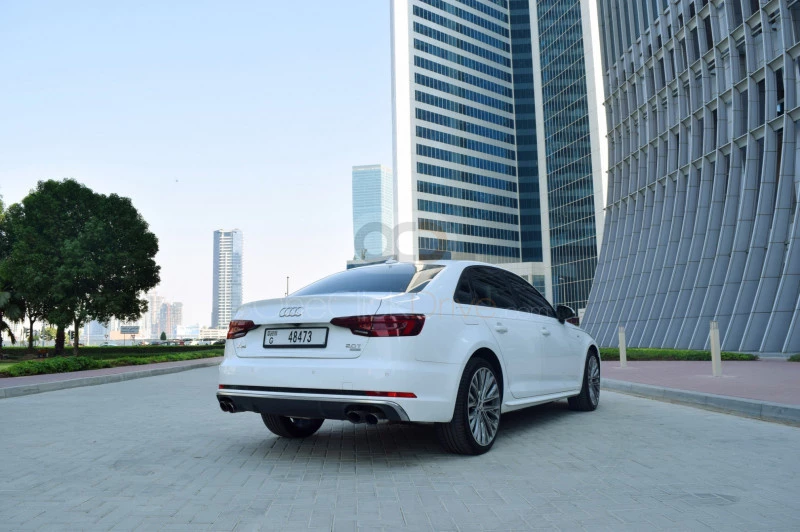 White Audi A4 2019 for rent in Dubai 10