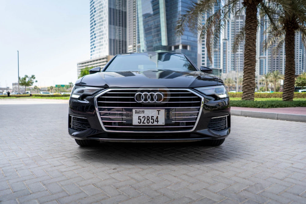 Black Audi A6 2020 for rent in Dubai 2