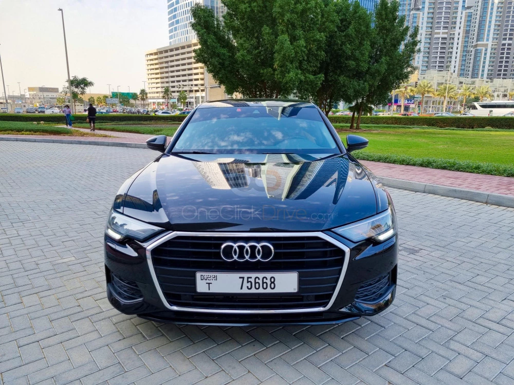 Black Audi A6 2021 for rent in Dubai 2