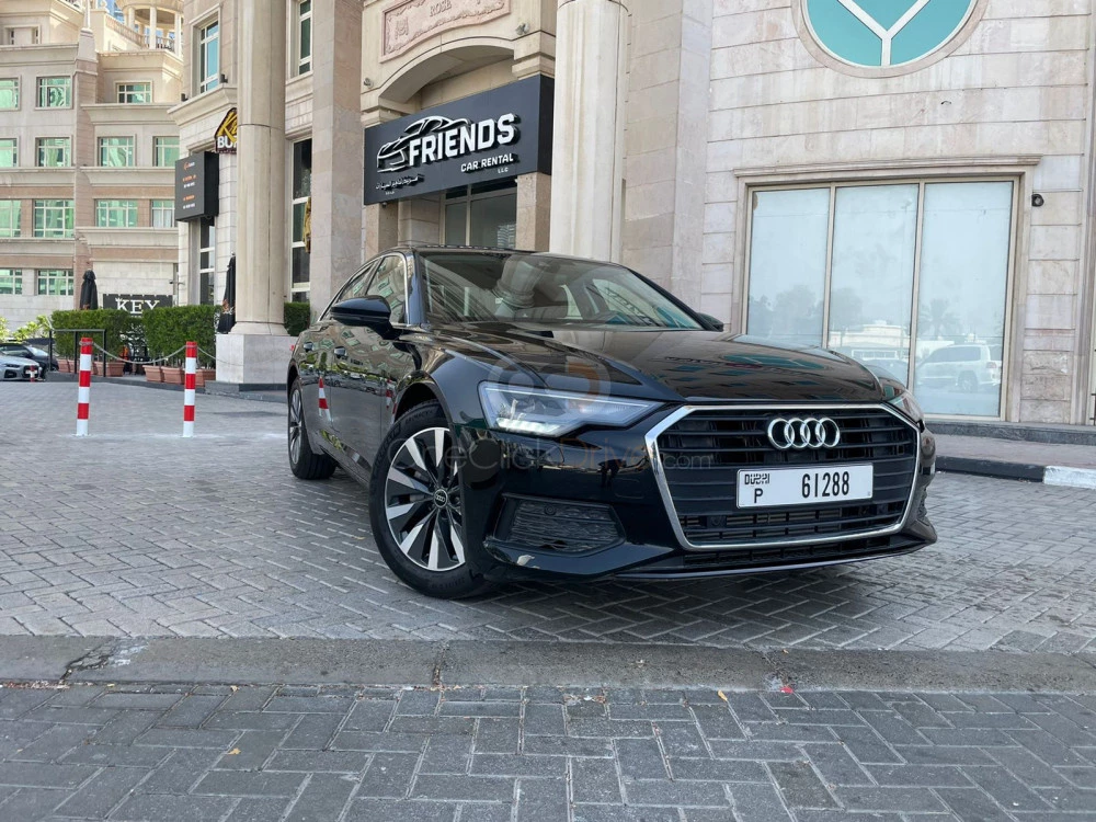 Black Audi A6 2022 for rent in Dubai 1