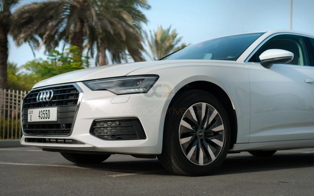 White Audi A6 2022 for rent in Dubai 12