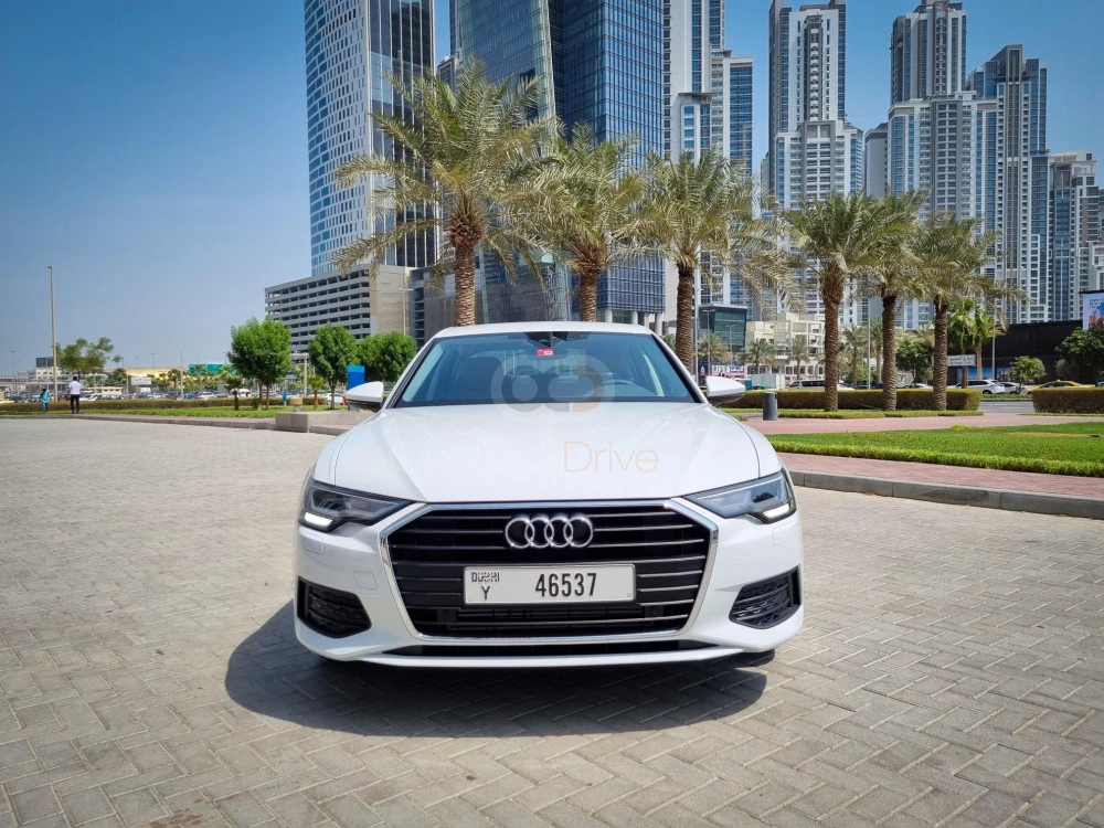 White Audi A6 2023 for rent in Dubai 7