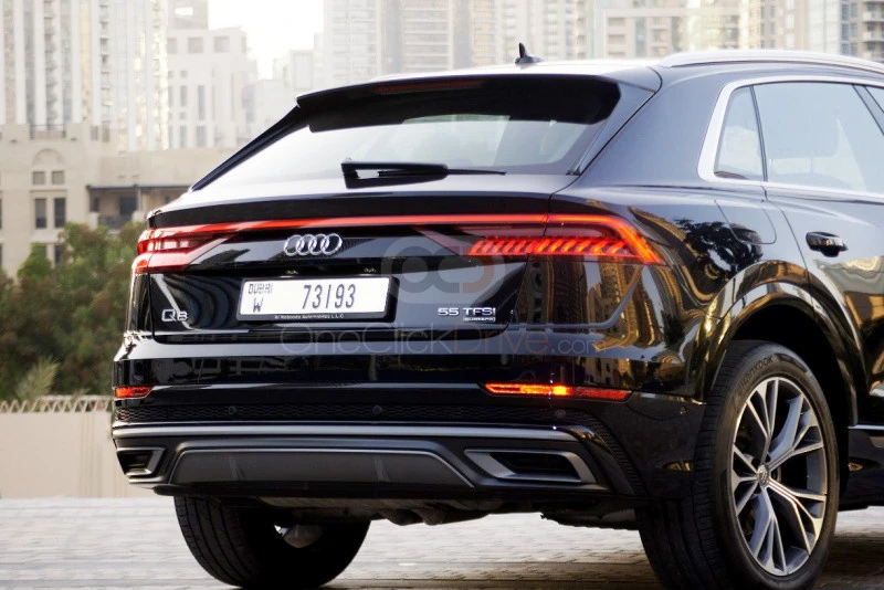 Black Audi Q8 2019 for rent in Dubai 9
