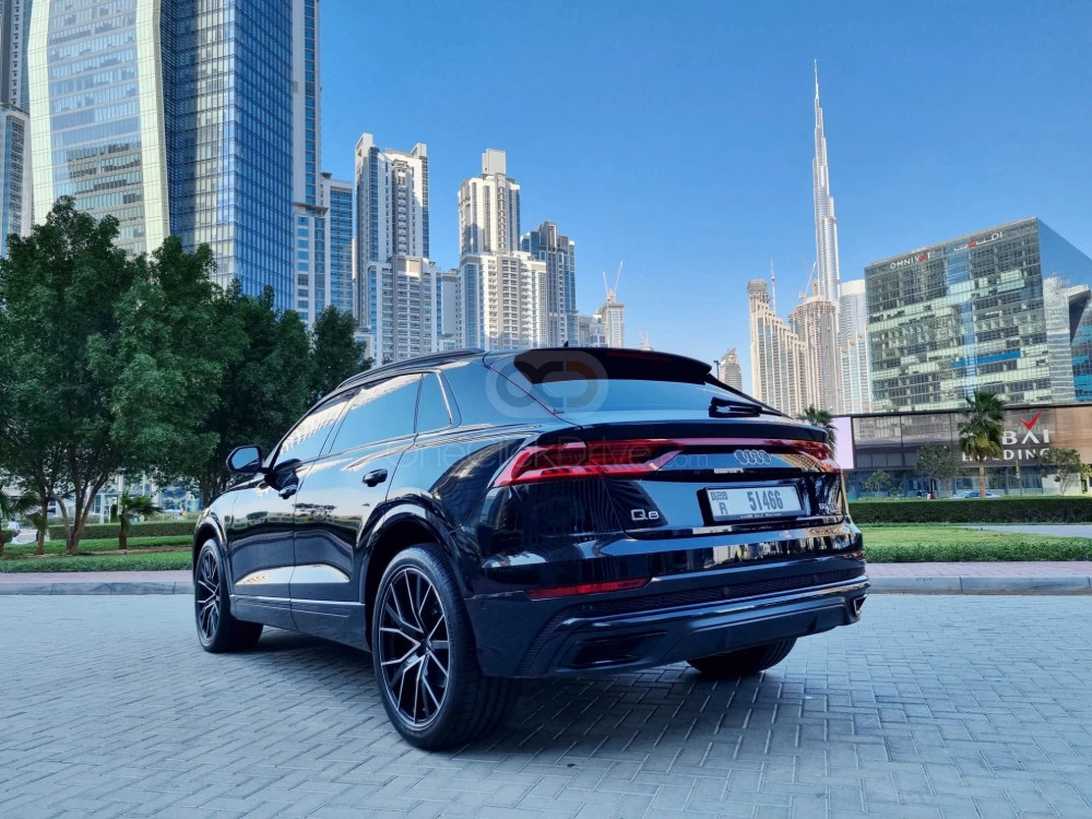 Black Audi Q8 2021 for rent in Dubai 8