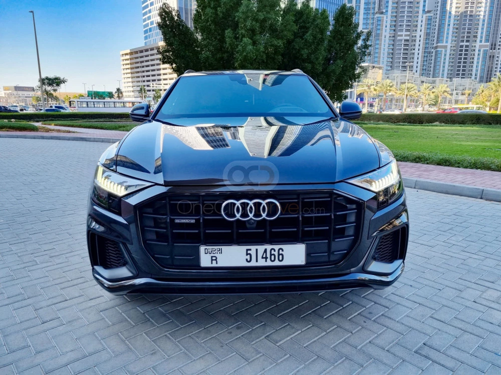 Black Audi Q8 2021 for rent in Sharjah 2
