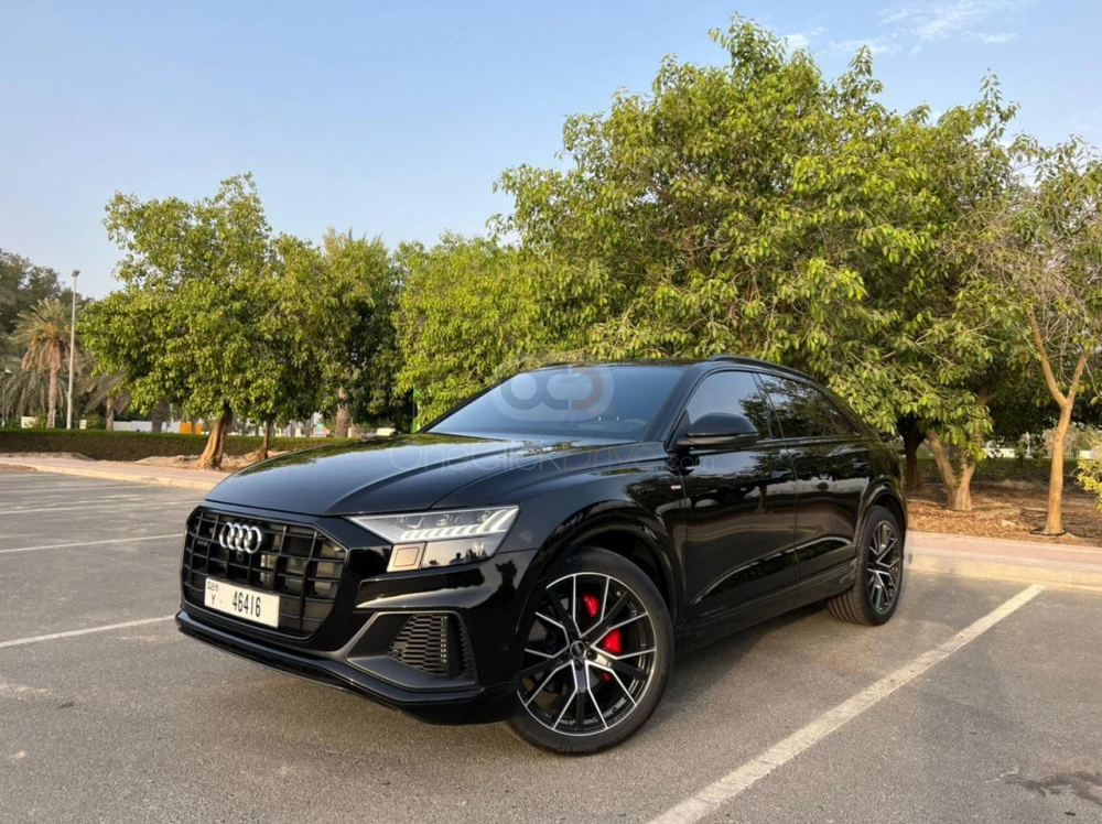 Black Audi Q8 2022 for rent in Dubai 1