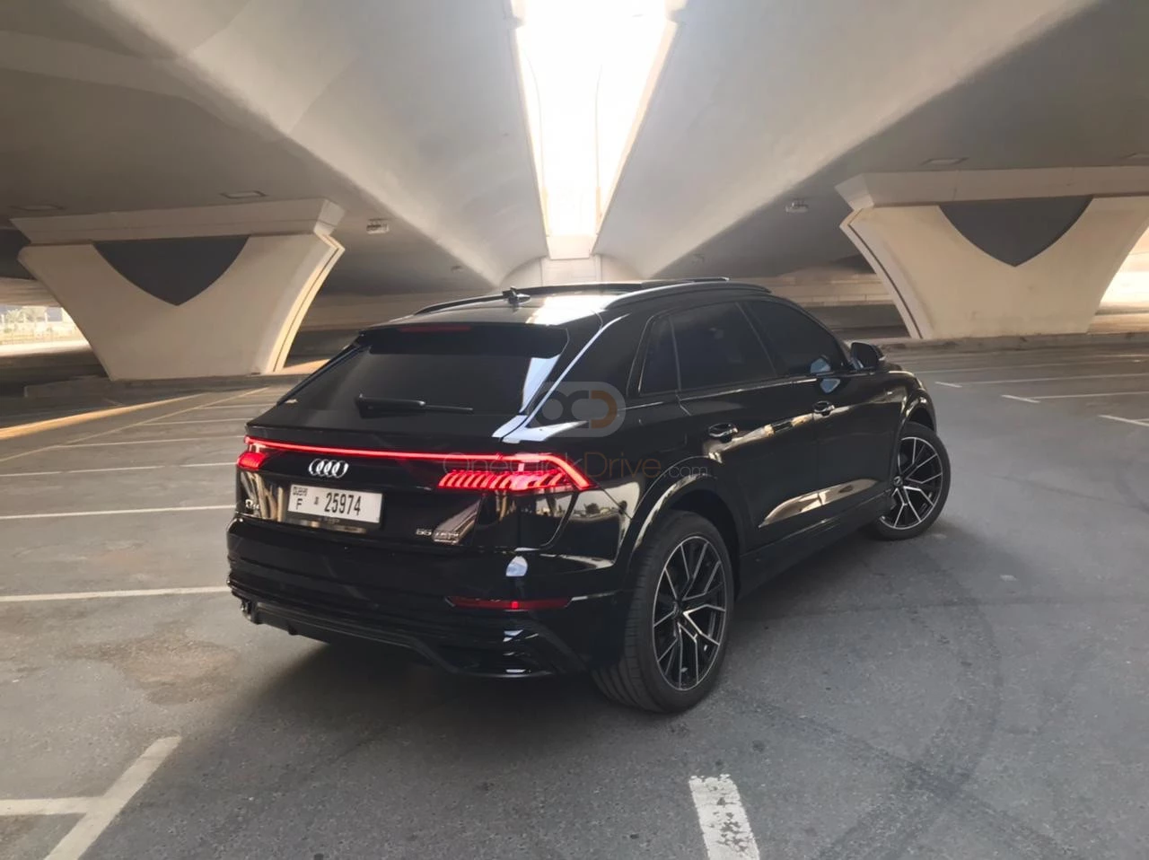 Black Audi Q8 2022 for rent in Dubai 2