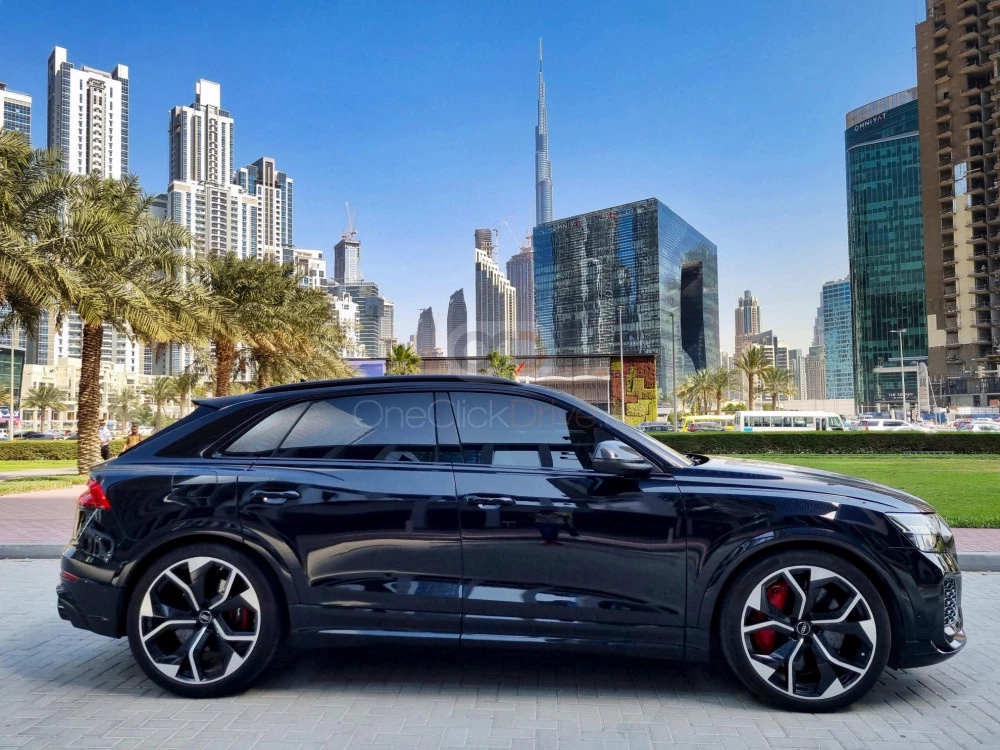 Black Audi RS Q8  2020 for rent in Abu Dhabi 2