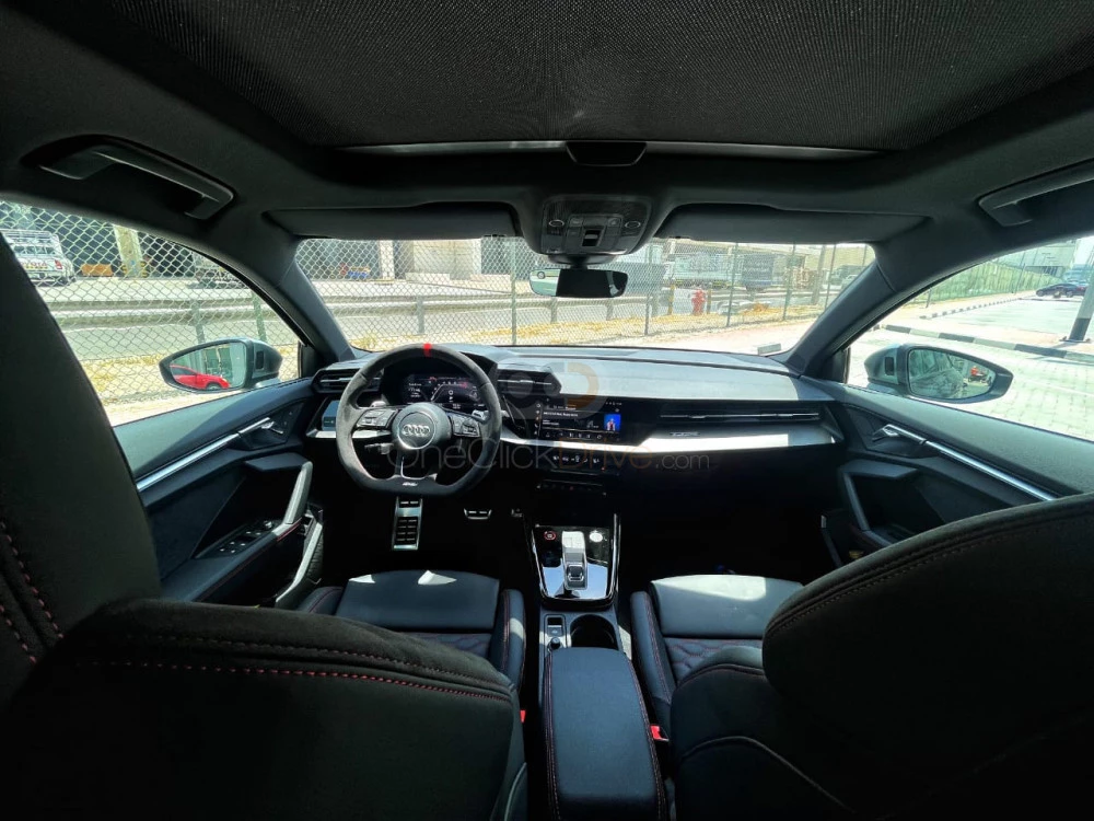White Audi RS3 2022 for rent in Dubai 3