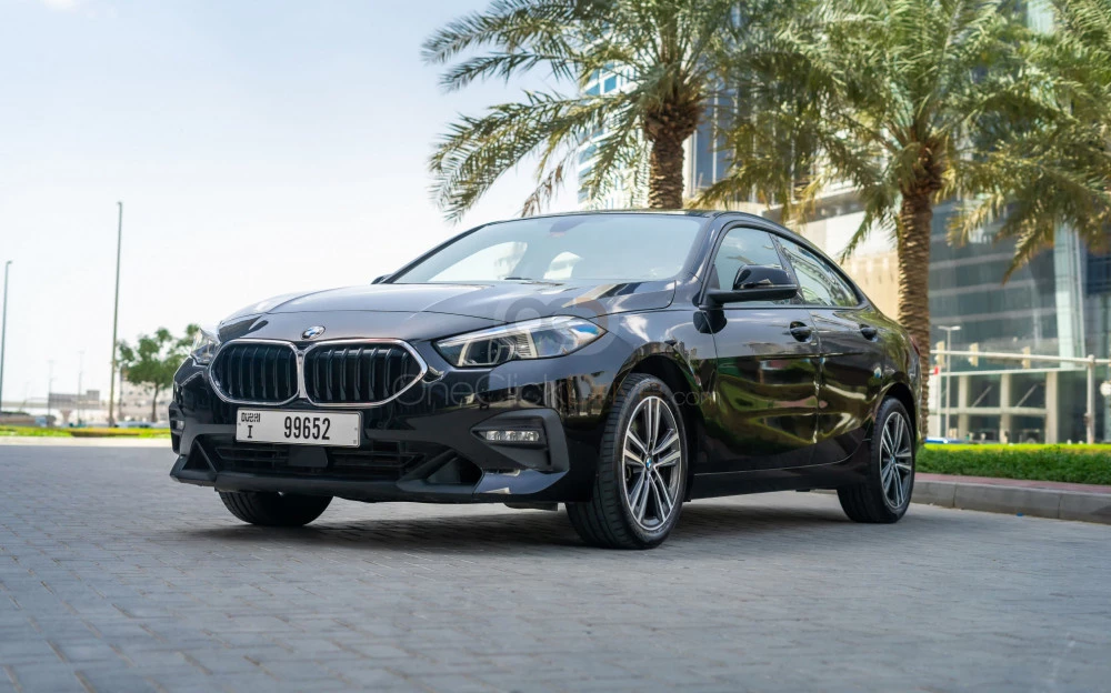 Black BMW 218i 2021 for rent in Dubai 13