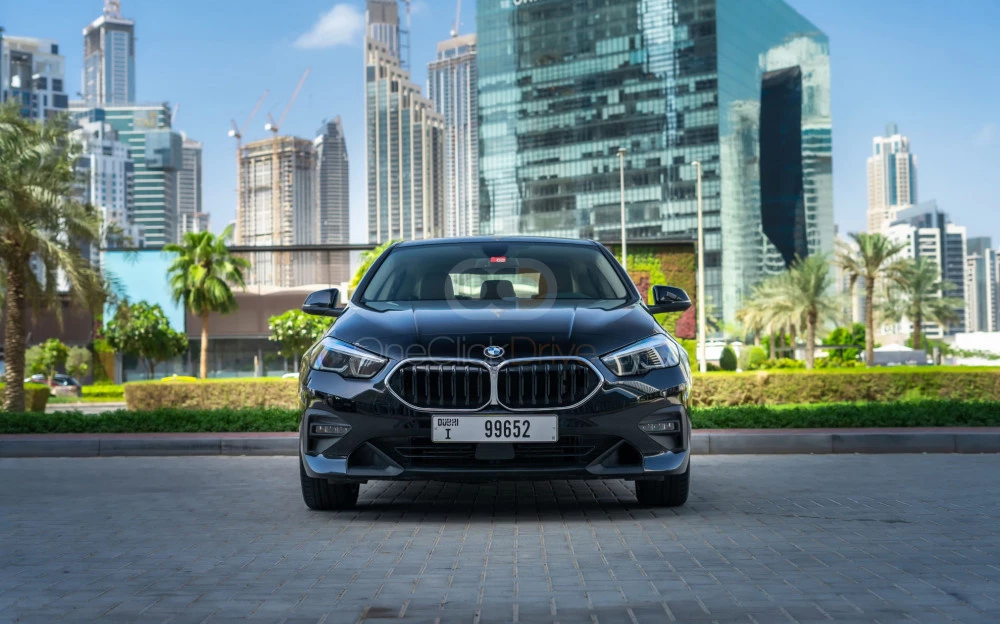 Black BMW 218i 2021 for rent in Dubai 2