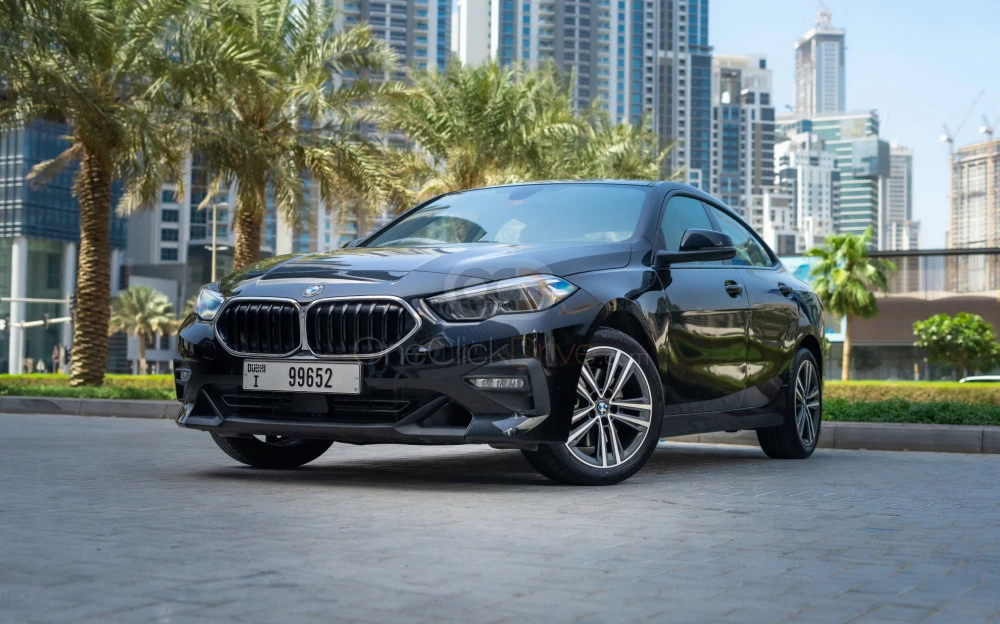 Black BMW 218i 2021 for rent in Dubai 8
