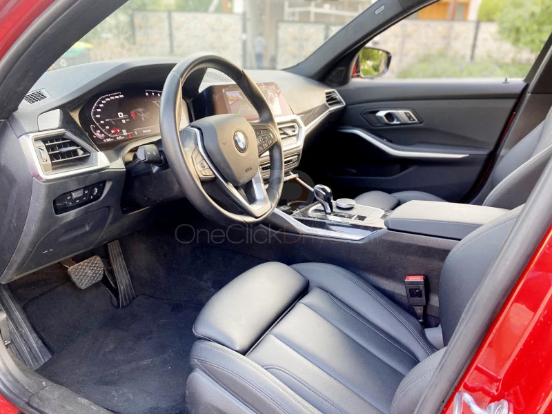 Kırmızı BMW 330i 2020 for rent in Dubai 2