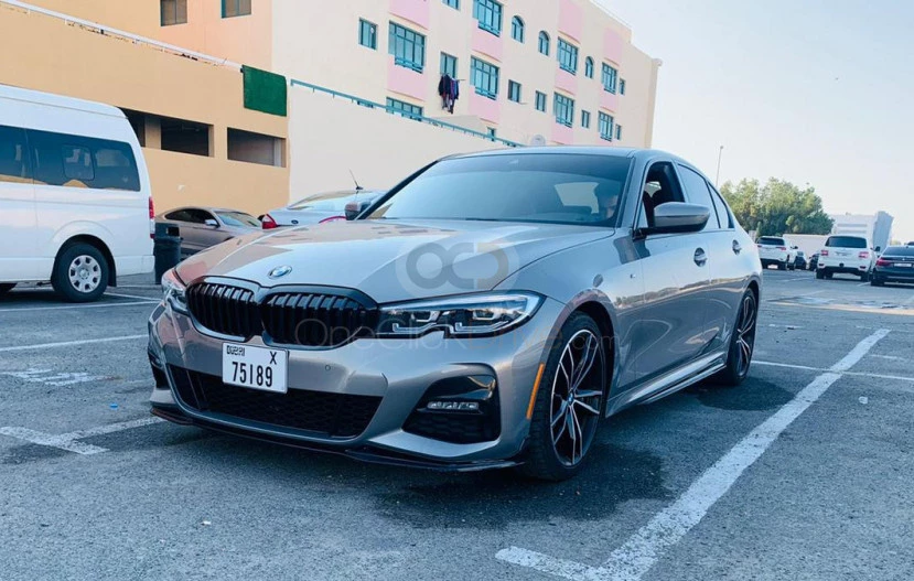 Gray BMW 330i 2021 for rent in Dubai 1