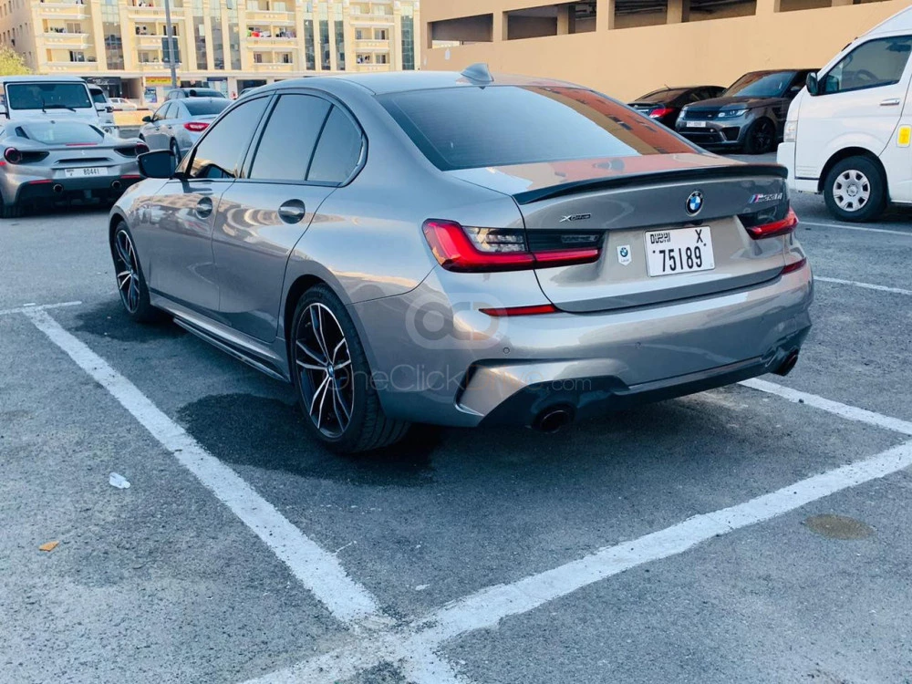 Gray BMW 330i 2021 for rent in Dubai 4