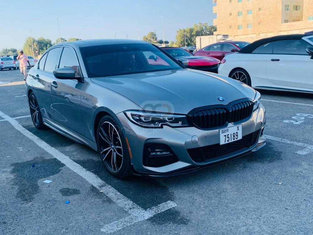 Gray BMW 330i 2021 for rent in Dubai 6
