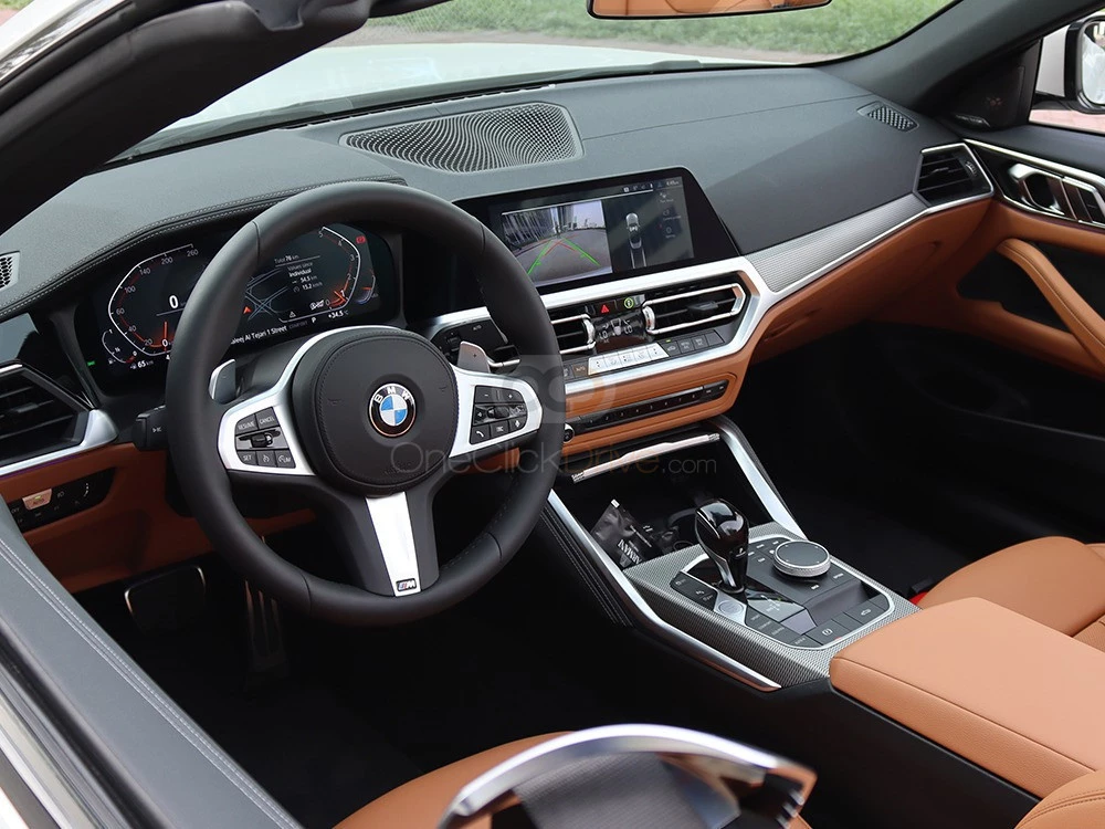 White BMW 420i Convertible 2022 for rent in Sharjah 3