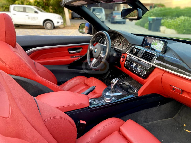 zwart BMW 430i Cabrio M-Kit 2018 for rent in Dubai 3