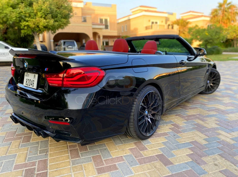 Negro BMW 430i Convertible M-Kit 2018 for rent in Dubai 7