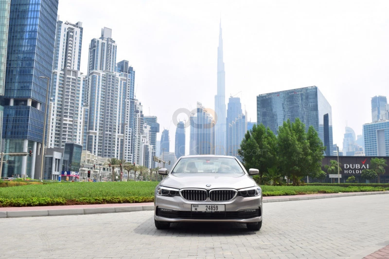 White BMW 520i 2020 for rent in Dubai 5