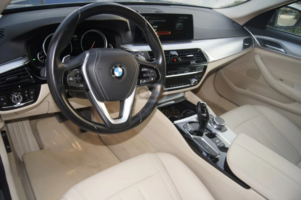 Gray BMW 520i 2019 for rent in Dubai 13