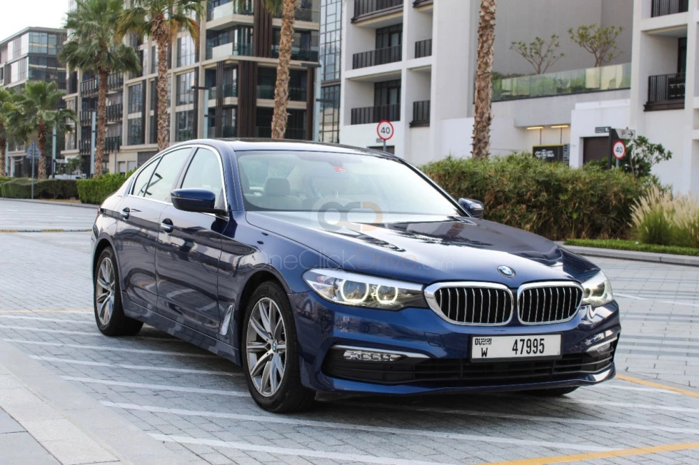 Gray BMW 520i 2019 for rent in Dubai 1