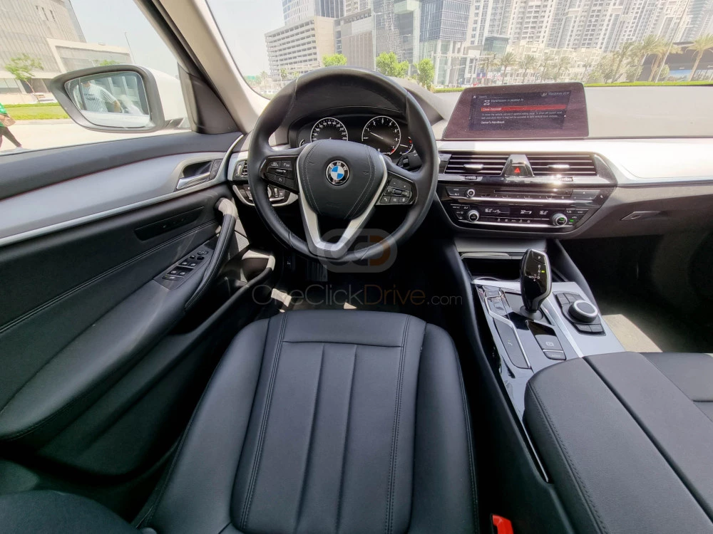White BMW 520i 2020 for rent in Sharjah 7