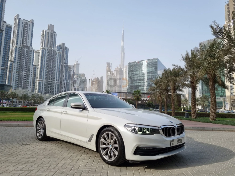 White BMW 520i 2020 for rent in Sharjah 1