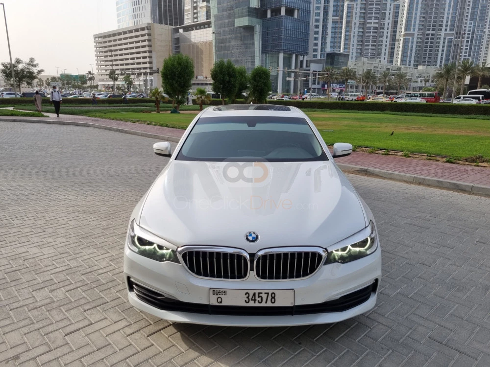 White BMW 520i 2020 for rent in Sharjah 4