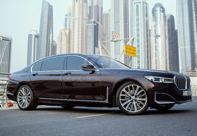 Burgundy BMW 730Li 2020 for rent in Dubai 1
