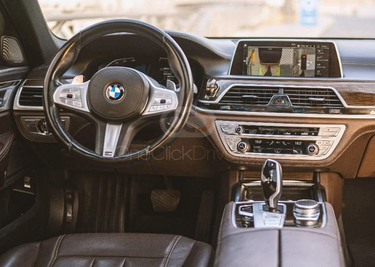 Burgundy BMW 730Li 2020 for rent in Dubai 3