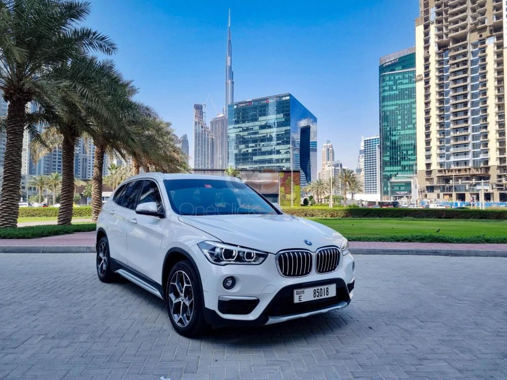 White BMW X1 2018 for rent in Abu Dhabi 1