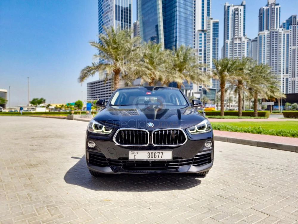 Black BMW X2 2020 for rent in Dubai 3