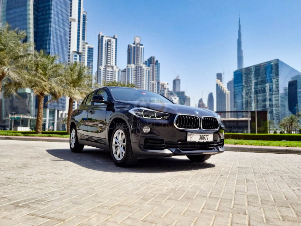 Black BMW X2 2020 for rent in Dubai 1