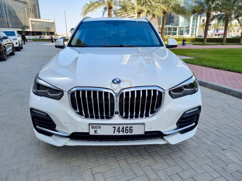 White BMW X5 2019 for rent in Dubai 2