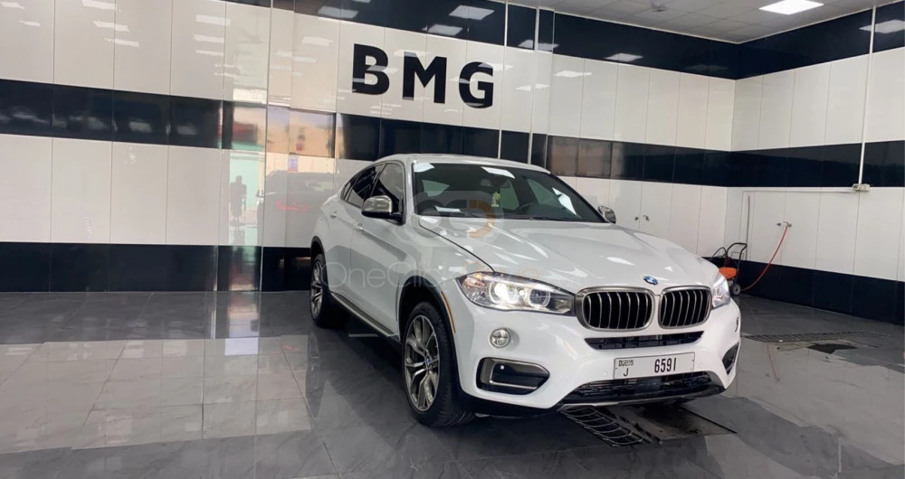White BMW X6 M40 2019 for rent in Dubai 1