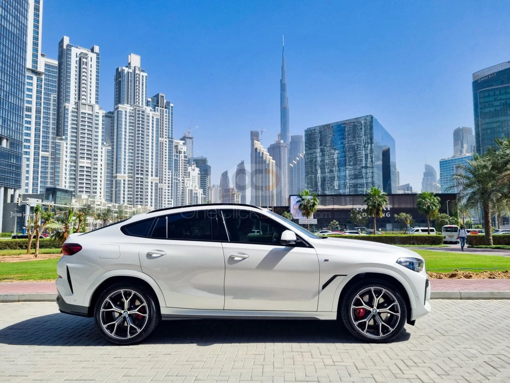 White BMW X6 M40 2022 for rent in Dubai 3