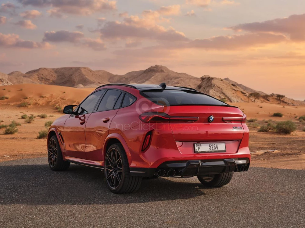 Red BMW X6 2022 for rent in Abu Dhabi 6