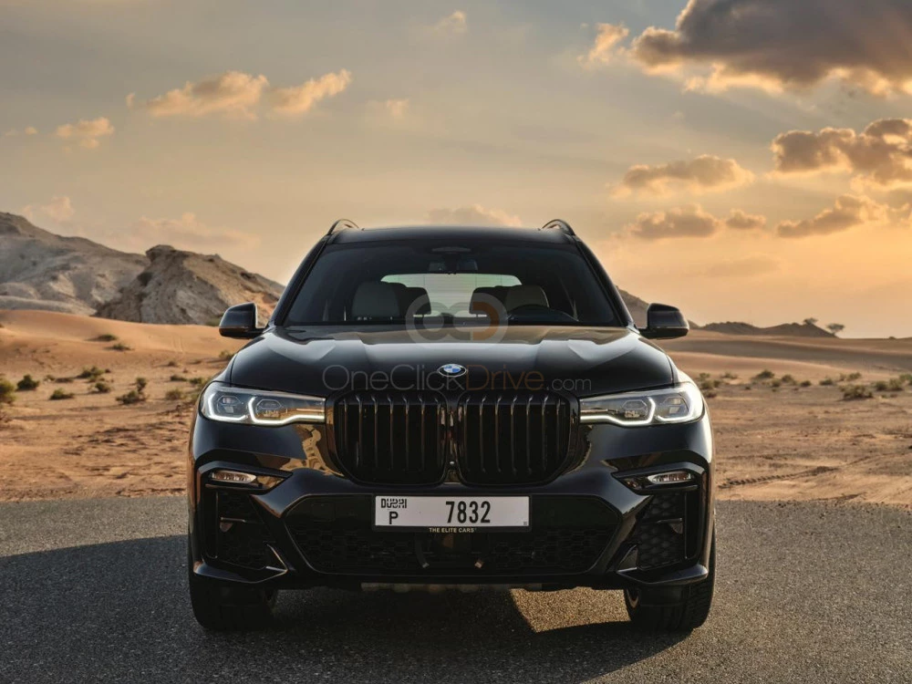 Black BMW X7 2020 for rent in Abu Dhabi 5