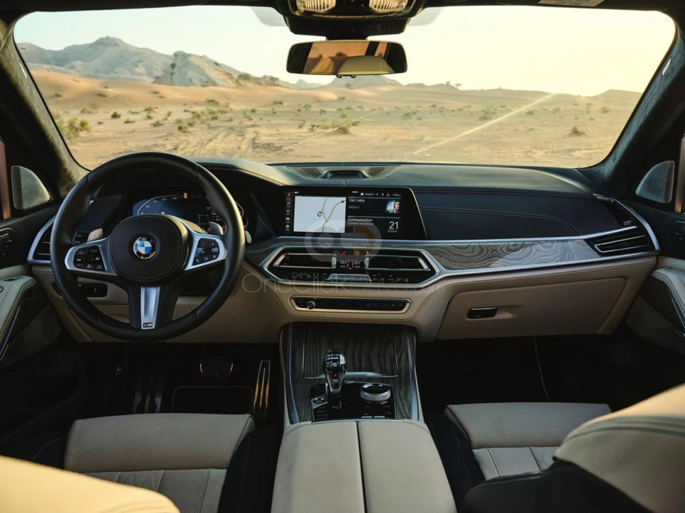Black BMW X7 2020 for rent in Abu Dhabi 8