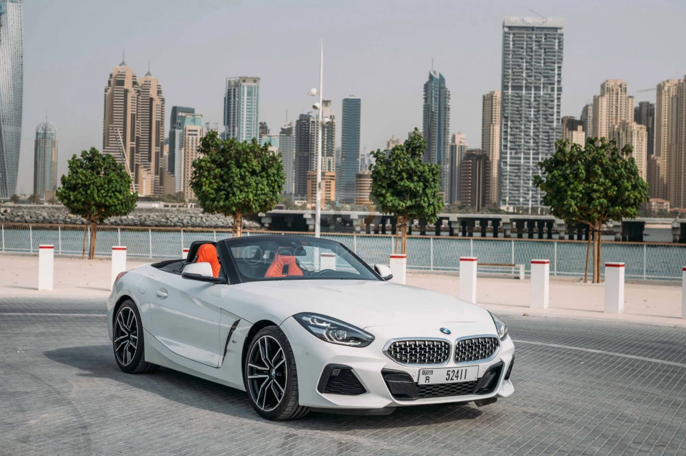 White BMW Z4 2020 for rent in Dubai 5
