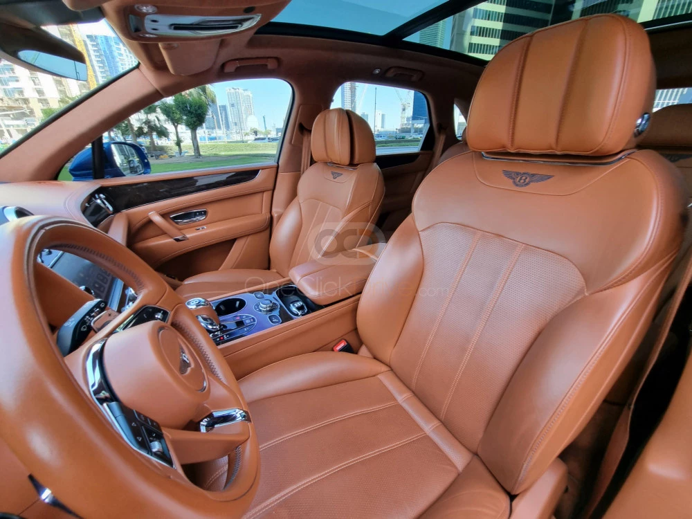 White Bentley Bentayga 2019 for rent in Dubai 3