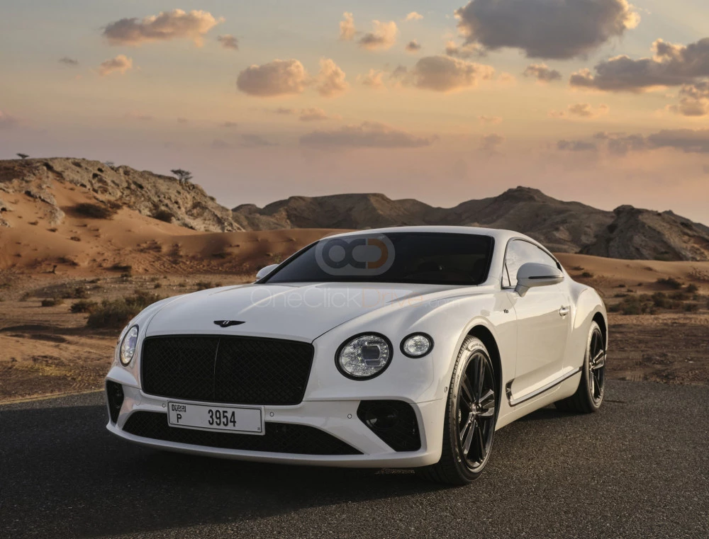 White Bentley Continental GT 2020 for rent in Dubai 2