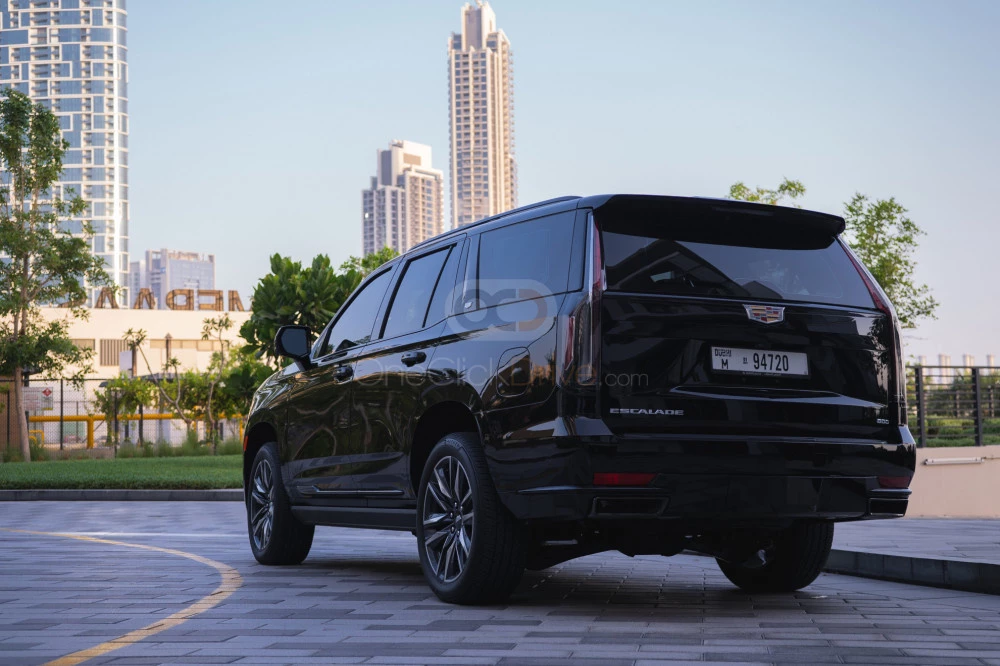 Black Cadillac Escalade Platinum Sport 2021 for rent in Dubai 4