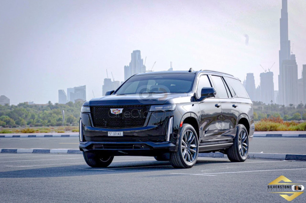 Black Cadillac Escalade Platinum Sport 2021 for rent in Ras Al Khaimah 1