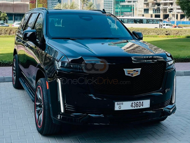 Black Cadillac Escalade Sport 2021 for rent in Dubai 1