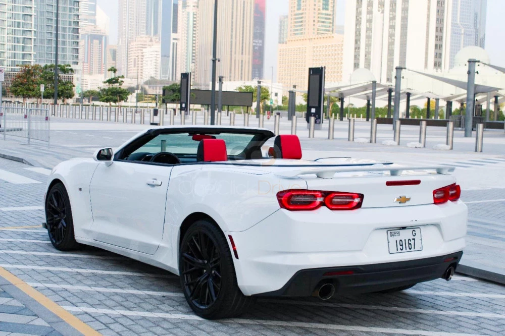 White Chevrolet Camaro RS Convertible V4 2019 for rent in Dubai 9