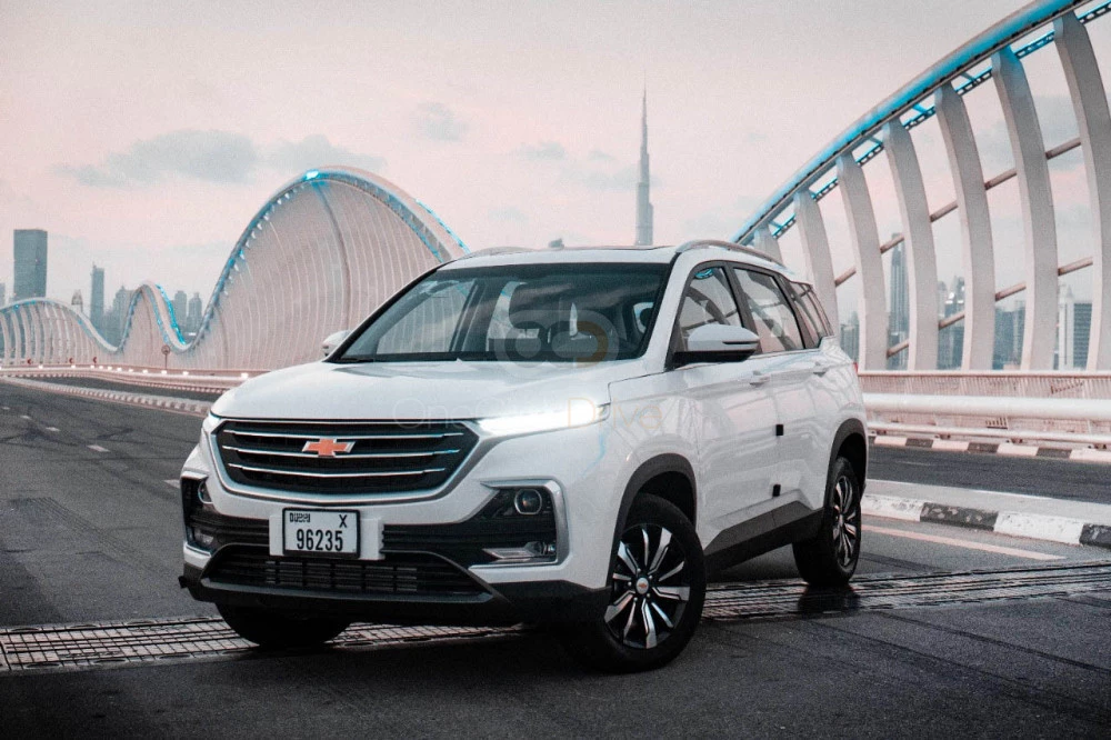 White Chevrolet Captiva 2022 for rent in Dubai 1
